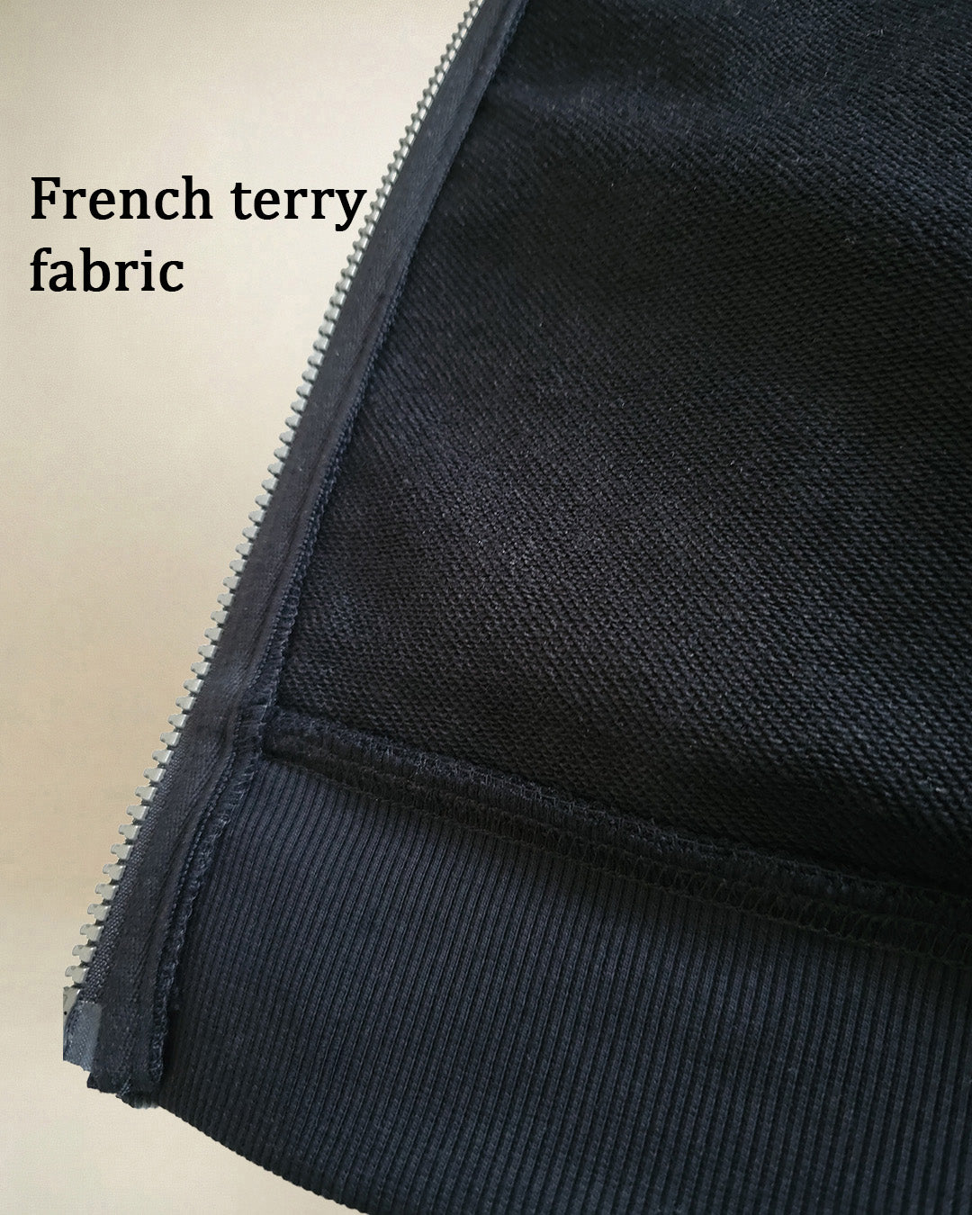 Trident Black Zip Hoodie – Chest and Sleeve Prints