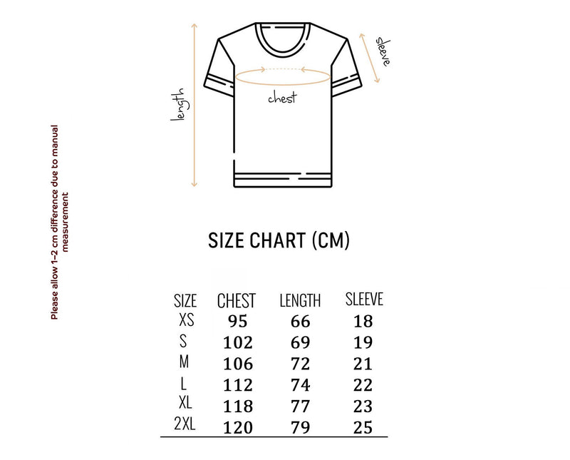 Size chart for Geometric Tryzub© T-Shirt