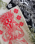 Red Motanka Graphic T-Shirt — Washed Ivory