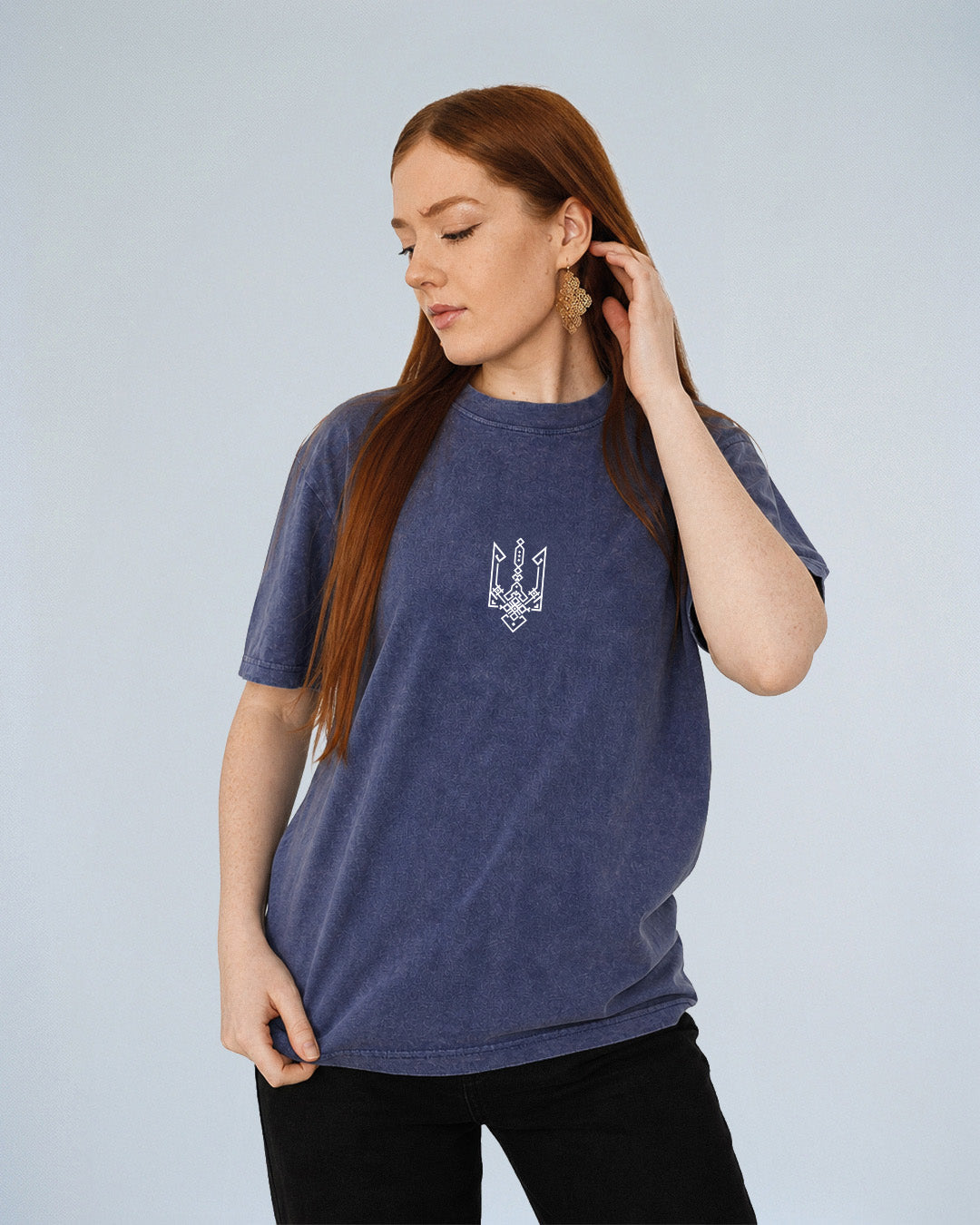 Ukrainian Tryzub Vintage Blue T-Shirt
