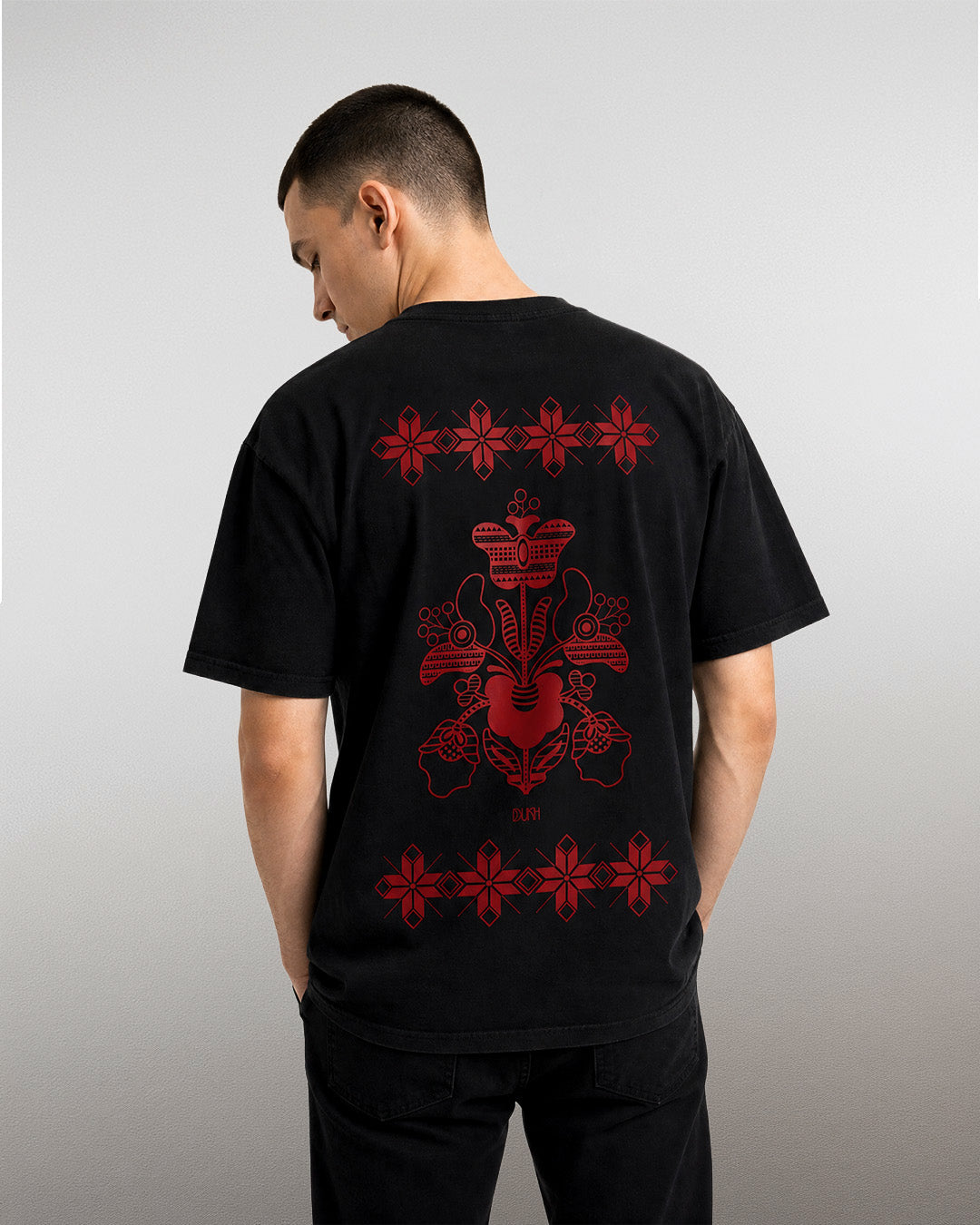 The Lovers Tarot Card T-Shirt with Tree of Life Back Print