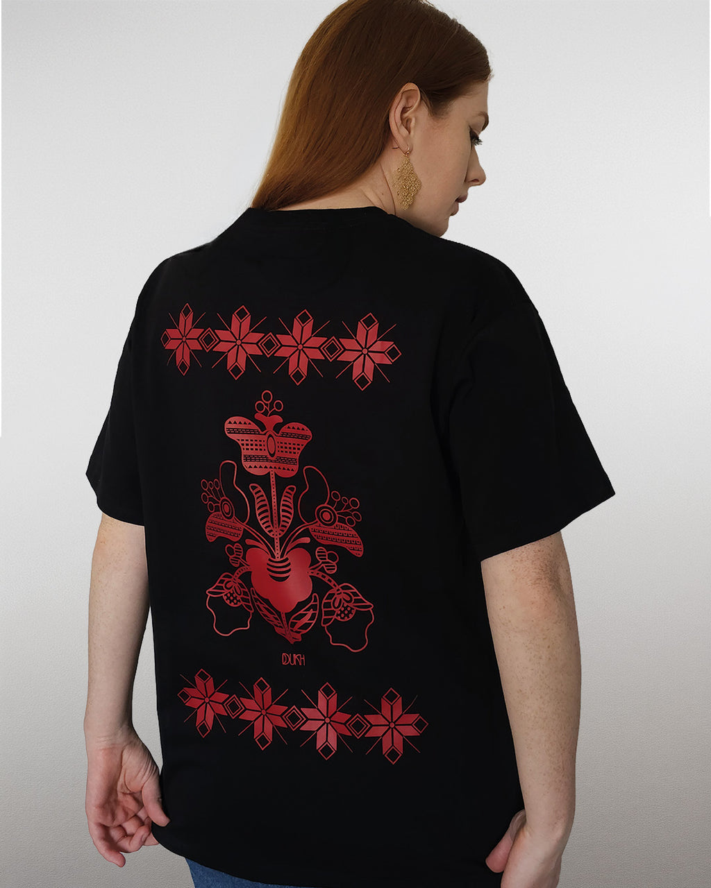 The Lovers Tarot Card T-Shirt with Tree of Life Back Print