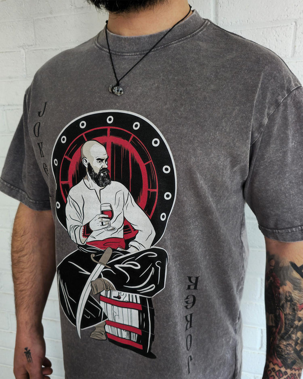 Ukrainian Joker Card Washed Gray