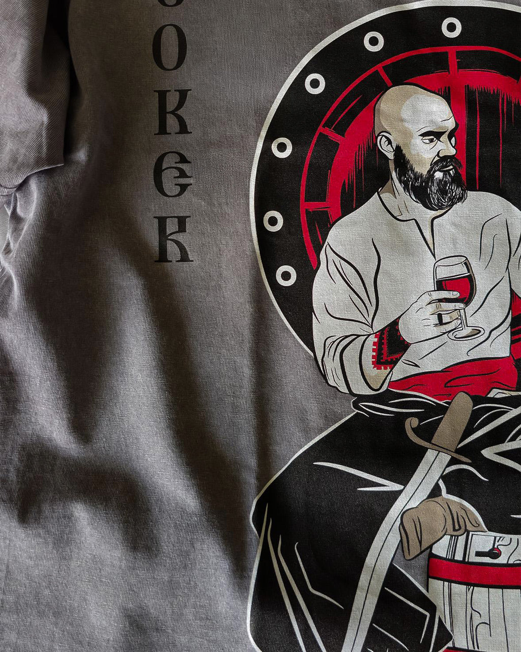 Ukrainian Joker Card Washed Gray