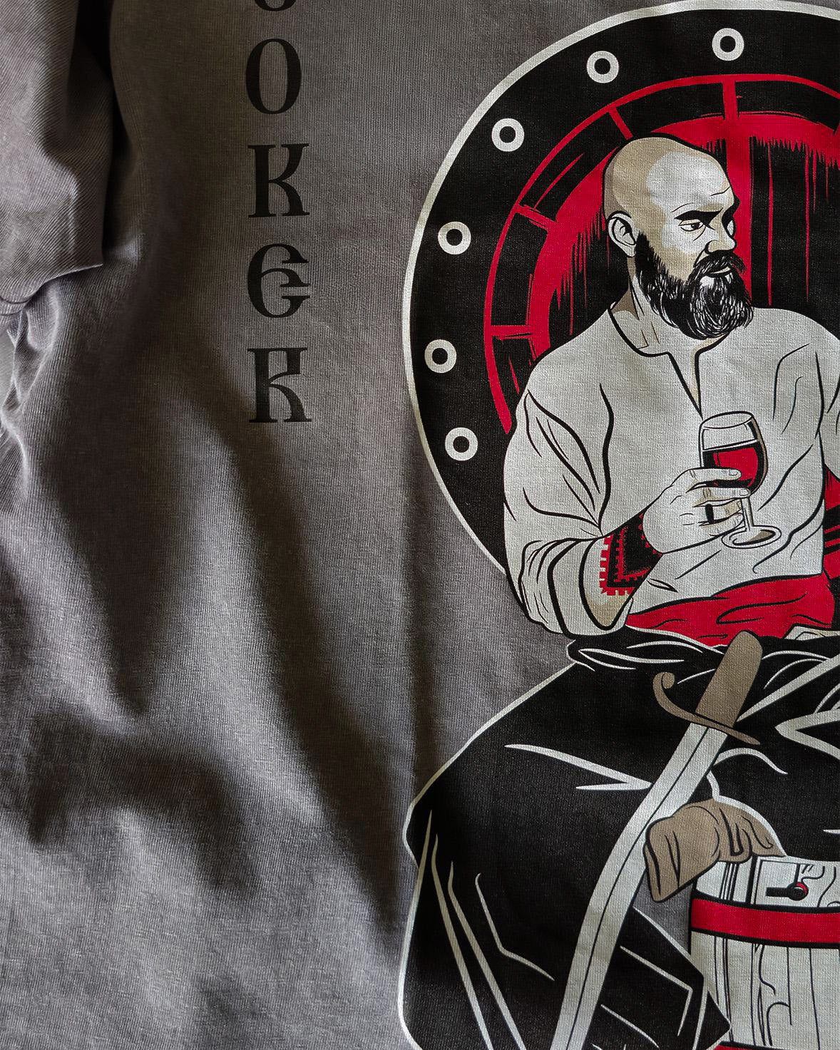 Ukrainian Joker Card Washed Gray