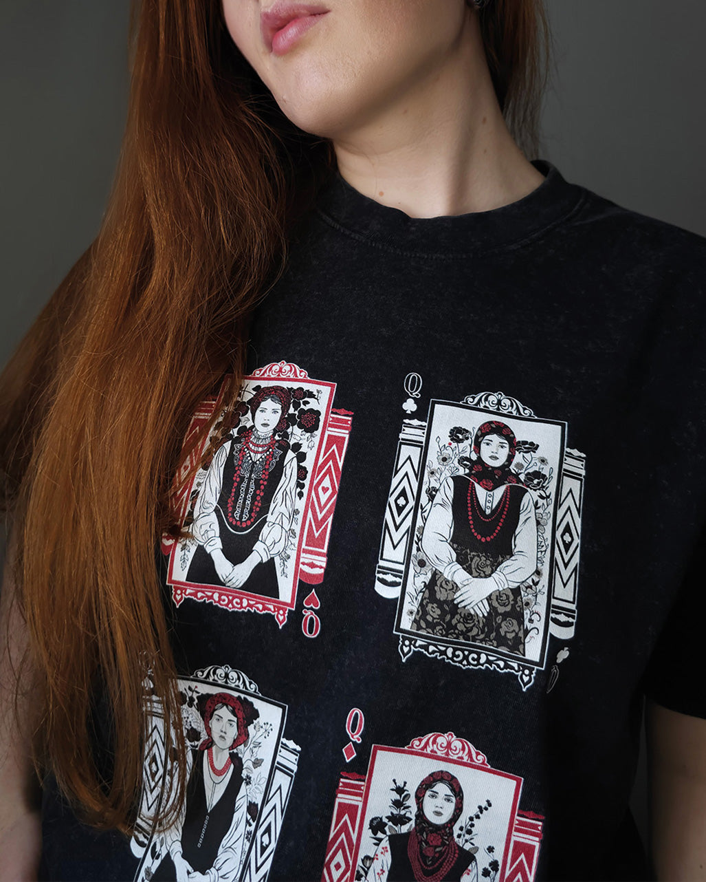 Four Queens Playing Cards© Vintage Style T-shirt