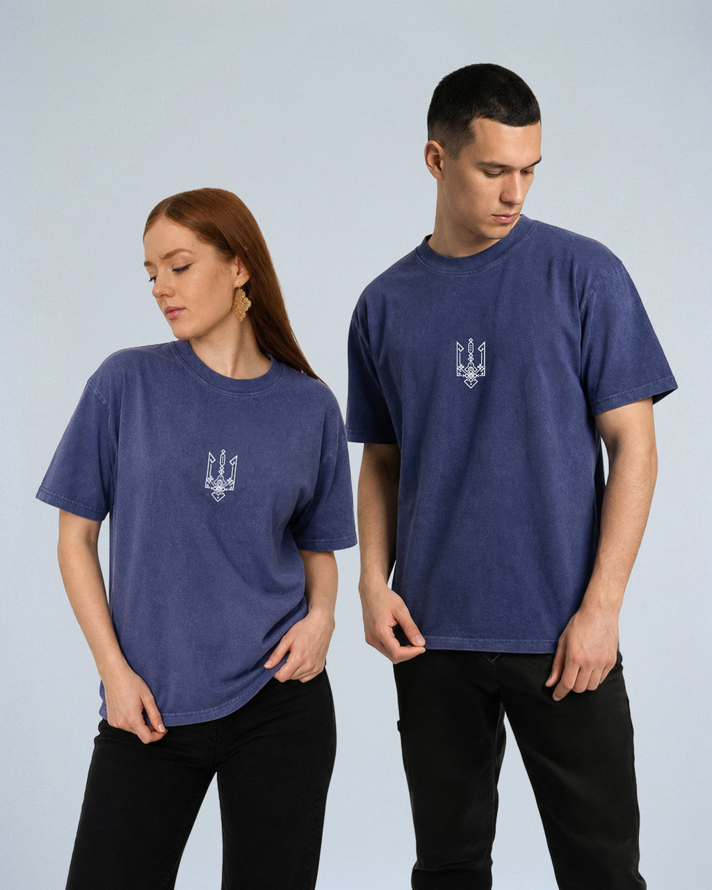 Ukrainian Tryzub Vintage Blue T-Shirt
